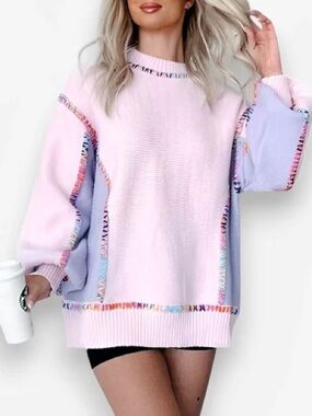 Lilac and Pink Sweater